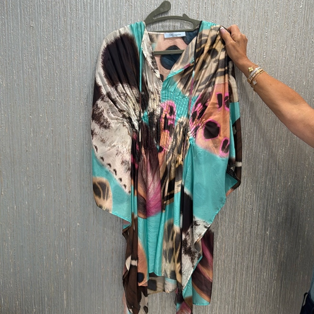 Blumarine Asymmetrical Blue and Black Tunic